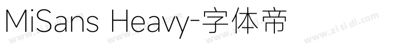 MiSans Heavy字体转换